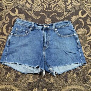Women's Levis 515 Cut-off Jeans Denim Short Size 8 Y2K